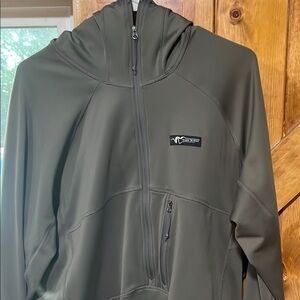 Gray Performance Zip-Up Sweatshirt with Hood